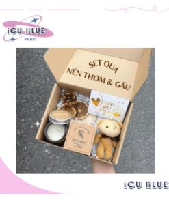 Set quà tặng nến thơm và gấu bông