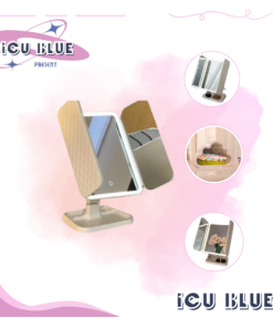 Gương gấp để bàn tiện ích có đèn trang chí